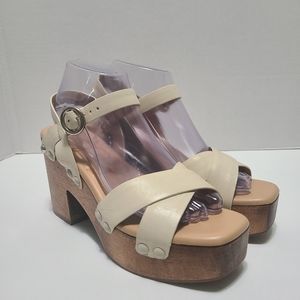 Same Edelman Josefine Cream Sandal Size 8‎